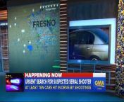 A 12-square mile area in Fresno County has seen 10 cars hit in the past month by a driver allegedly firing randomly at passing vehicles, according to authorities.