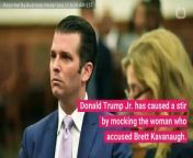 Donald Trump, Jr. posted an image to Instagram appearing to mock the ... Supreme Court nominee Judge Brett Kavanaugh of sexual assault.