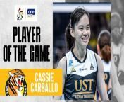 UAAP Player of the Game Highlights: Cassie Carballo orchestrates UST's demolition of NU from 4chan nu
