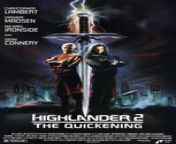 Highlander II: The Quickening is a 1991 American-French-Argentinian science fiction film directed by Russell Mulcahy and starring Christopher Lambert, Virginia Madsen, Michael Ironside and Sean Connery. It is the second installment in the Highlander film series and sequel to the 1986 fantasy film Highlander. Set in the year 2024, the plot concerns Connor MacLeod, who regains his youth and immortal abilities and must free Earth from the Shield, an artificial ozone layer that has fallen under the control of a corrupt corporation.