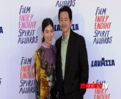 https://www.maximotv.com &#60;br/&#62;B-roll footage: Steven Yeun on the blue carpet at the 39th annual Film Independent Spirit Awards on Sunday, February 25, 2024, at 1550 Pacific Coast Highway, Lot 1, North Santa Monica, California, USA. The Spirit Awards are Film Independent’s largest annual celebration, making year-round programming for filmmakers and film-loving audiences possible while amplifying the voices of independent storytellers and celebrating their diversity, originality, and uniqueness of vision. This video is only available for editorial use in all media and worldwide. To ensure compliance and proper licensing of this video, please contact us. ©MaximoTV