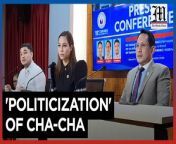 House lawmakers warn against holding 2025 midterm polls, plebiscite&#60;br/&#62;&#60;br/&#62;1-Rider PL Rep. Ramon Rodrigo Gutierrez, Pwersa ng Bayaning Atleta Rep. Margarita Nograles, and Lanao del Sur Rep. Zia Alonto Adiong say that holding the plebiscite along with the 2025 midterm election may lead to the &#39;politicization&#39; of Charter change. The lawmakers were responding to Senate President Juan Miguel Zubiri&#39;s statement that President Ferdinand Marcos Jr. wants the 2025 midterm elections held simultaneously with the plebiscite. &#60;br/&#62;&#60;br/&#62;Video by Red Mendoza&#60;br/&#62;&#60;br/&#62;Subscribe to The Manila Times Channel - https://tmt.ph/YTSubscribe &#60;br/&#62;Visit our website at https://www.manilatimes.net &#60;br/&#62; &#60;br/&#62;Follow us: &#60;br/&#62;Facebook - https://tmt.ph/facebook &#60;br/&#62;Instagram - https://tmt.ph/instagram &#60;br/&#62;Twitter - https://tmt.ph/twitter &#60;br/&#62;DailyMotion - https://tmt.ph/dailymotion &#60;br/&#62; &#60;br/&#62;Subscribe to our Digital Edition - https://tmt.ph/digital &#60;br/&#62; &#60;br/&#62;Check out our Podcasts: &#60;br/&#62;Spotify - https://tmt.ph/spotify &#60;br/&#62;Apple Podcasts - https://tmt.ph/applepodcasts &#60;br/&#62;Amazon Music - https://tmt.ph/amazonmusic &#60;br/&#62;Deezer: https://tmt.ph/deezer &#60;br/&#62;Tune In: https://tmt.ph/tunein&#60;br/&#62; &#60;br/&#62;#TheManilaTimes &#60;br/&#62;#tmtnews &#60;br/&#62;#chacha &#60;br/&#62;#houseofrepresentative