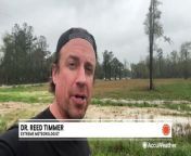 Extreme meteorologist Dr. Reed Timmer reported from the scene in Louisiana as the risk for tornadoes and flash floods increased from Louisiana to Alabama.