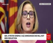 Arizona Sen. Krysten Sinema (I) released a video on social media Tuesday where she announced she would not seek reelection.&#60;br/&#62;&#60;br/&#62;