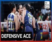 Belen jests about vastly improved floor defense&#60;br/&#62;&#60;br/&#62;Bella Belen has been a steady force for the NU Lady Bulldogs when it comes to floor defense this UAAP Season 86 women&#39;s volleyball tournament.&#60;br/&#62;&#60;br/&#62;Through six games, Belen, the Season 84 Rookie of the Year and Most Valuable Player, averaged 14.5 excellent digs and 10.6 receptions on top of 14.2 points.&#60;br/&#62;&#60;br/&#62;Belen tallied 10 digs and five receptions in NU&#39;s25-13, 25-19, 25-16 win over the UE Lady Warriors at the Mall of Asia Arena on Sunday, March 10.&#60;br/&#62;&#60;br/&#62;Her best defensive game was on March 6 when she had 19-of-31 digs and 11-of-20 receptions in NU&#39;s 25-17, 13-25, 25-17, 25-20 win over FEU. &#60;br/&#62;&#60;br/&#62;Video by Niel Victor Masoy&#60;br/&#62;&#60;br/&#62;Subscribe to The Manila Times Channel - https://tmt.ph/YTSubscribe&#60;br/&#62; &#60;br/&#62;Visit our website at https://www.manilatimes.net&#60;br/&#62; &#60;br/&#62; &#60;br/&#62;Follow us: &#60;br/&#62;Facebook - https://tmt.ph/facebook&#60;br/&#62; &#60;br/&#62;Instagram - https://tmt.ph/instagram&#60;br/&#62; &#60;br/&#62;Twitter - https://tmt.ph/twitter&#60;br/&#62; &#60;br/&#62;DailyMotion - https://tmt.ph/dailymotion&#60;br/&#62; &#60;br/&#62; &#60;br/&#62;Subscribe to our Digital Edition - https://tmt.ph/digital&#60;br/&#62; &#60;br/&#62; &#60;br/&#62;Check out our Podcasts: &#60;br/&#62;Spotify - https://tmt.ph/spotify&#60;br/&#62; &#60;br/&#62;Apple Podcasts - https://tmt.ph/applepodcasts&#60;br/&#62; &#60;br/&#62;Amazon Music - https://tmt.ph/amazonmusic&#60;br/&#62; &#60;br/&#62;Deezer: https://tmt.ph/deezer&#60;br/&#62;&#60;br/&#62;Tune In: https://tmt.ph/tunein&#60;br/&#62;&#60;br/&#62;#themanilatimes &#60;br/&#62;#philippines&#60;br/&#62;#volleyball &#60;br/&#62;#sports&#60;br/&#62;