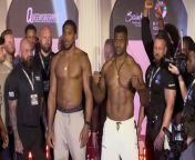 Joshua and Ngannou have faced off for the final time ahead of their heavyweight bout in Saudi Arabia on Friday