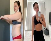 A woman who dropped four dress sizes looks so unrecognisable strangers accused her of getting facial reconstruction.&#60;br/&#62;&#60;br/&#62;Chloe Boullé, 23, started to struggle with her weight and binge eating when she got her first job at a bakery as a teen.&#60;br/&#62;&#60;br/&#62;Growing up the family only had healthy food in the house so Chloe was “excited” by the choices “available” to her when she hit her teens.&#60;br/&#62;&#60;br/&#62;She spiralled into an unhealthy cycle of binge eating followed by a restrictive diet for four years and weighed 13st 12lbs and was a size 16 at her heaviest.&#60;br/&#62;&#60;br/&#62;Chloe finally realised her relationship with food and her body was unhealthy and threw out all the scales in her house and started intuitively eating - eating based on hunger cues - in May 2023.&#60;br/&#62;&#60;br/&#62;Now a healthier 10st 3lbs and a slender size eight, Chloe says she looks so &#92;
