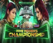 WWE Wrestlemania XL - Iyo Sky vs Bayley Official Match Card (2180p 4K) from wwe cum
