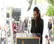 https://www.maximotv.com &#60;br/&#62;American singer-songwriter and multi-instrumentalist Lenny Kravitz speech at his Hollywood Walk of Fame star unveiling ceremony on Tuesday, March 12, 2024, at 1750 N. Vine Street in front of the historic Capitol Records Tower in Los Angeles, California, USA. This video is only available for editorial use in all media and worldwide. To ensure compliance and proper licensing of this video, please contact us. ©MaximoTV
