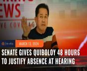 The Senate panel led by Senator Risa Hontiveros gives doomsday preacher Apollo Quiboloy 48 hours to explain why he should not be arrested for skipping the Senate’s inquiries into his alleged human rights abuses.&#60;br/&#62;&#60;br/&#62;Full story: https://www.rappler.com/philippines/senate-committee-hontiveros-apollo-quiboloy-justify-adsence-hearing/&#60;br/&#62;