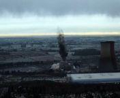 Watch the moment a 600ft chimney was blown up at Rugeley Power Station in 2021.&#60;br/&#62;&#60;br/&#62;The chimney was demolished as the buildings at the site are flattened one by one.&#60;br/&#62;&#60;br/&#62;Footage courtesy of Kyle Griffiths/Eyes In The Skies