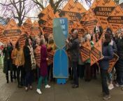 Sir Ed Davey launches the Liberal Democrat’s local election campaign in Hertfordshire, by flipping a giant egg timer to reveal the message &#92;