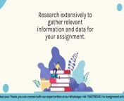 Unlock the secrets to crafting effective assignments with our expert guide! Learn tailored tips and proven writing strategies to enhance your assignment-writing skills and embark on a path to academic success. Dive into the essentials of &#39;How to Write an Assignment&#39; in this insightful video.&#60;br/&#62;&#60;br/&#62;Visit here -https://www.dissertationhomework.com/