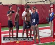 Sights and Sounds: Alabama Pro Day 2024 from pro kibde video