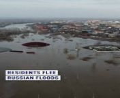 In #Orenburg , one of the cities worst affected by a wave of #floodingin #Russiaand #Kazakhstan , the rising waters of the Ural River partially submerge certain roads and flow into residential areas, overwhelming neighborhoods. &#60;br/&#62;Tens of thousands in Russia and Kazakhstan have been evacuated, authorities have said.