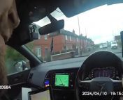 Speeding driver reverses wrong way at 60mph before he is caught by police officer - on a bike from xxx kapoor he