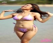 Lookme Beach Farung in Purple bikini from beach cabin
