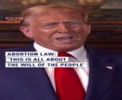 Donald Trump&#39;s stance on abortion laws shifts ahead of the U.S. election!He suggests leaving decisions to the states, backing exceptions for rape, incest, and maternal health. &#60;br/&#62;&#60;br/&#62;No national ban proposed, contrary to some expectations. Claims credit for conservative Supreme Court picks overturning Roe v. Wade. #Election2024 #AbortionRights #Trump2024 ️