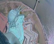 Statue of Liberty camera captures 4.8-magnitude earthquake in the New York City area.EarthCam