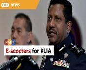 Selangor police chief Hussein Omar Khan says the police will be able to respond to incidents more quickly and patrol areas more efficiently.&#60;br/&#62;&#60;br/&#62;Read More: &#60;br/&#62;https://www.freemalaysiatoday.com/category/nation/2024/04/15/police-planning-to-use-e-scooters-at-klia-after-shooting/&#60;br/&#62;&#60;br/&#62;Laporan Lanjut: &#60;br/&#62;https://www.freemalaysiatoday.com/category/bahasa/tempatan/2024/04/15/polis-rancang-guna-skuter-elektrik-di-klia/&#60;br/&#62;&#60;br/&#62;Free Malaysia Today is an independent, bi-lingual news portal with a focus on Malaysian current affairs.&#60;br/&#62;&#60;br/&#62;Subscribe to our channel - http://bit.ly/2Qo08ry&#60;br/&#62;------------------------------------------------------------------------------------------------------------------------------------------------------&#60;br/&#62;Check us out at https://www.freemalaysiatoday.com&#60;br/&#62;Follow FMT on Facebook: https://bit.ly/49JJoo5&#60;br/&#62;Follow FMT on Dailymotion: https://bit.ly/2WGITHM&#60;br/&#62;Follow FMT on X: https://bit.ly/48zARSW &#60;br/&#62;Follow FMT on Instagram: https://bit.ly/48Cq76h&#60;br/&#62;Follow FMT on TikTok : https://bit.ly/3uKuQFp&#60;br/&#62;Follow FMT Berita on TikTok: https://bit.ly/48vpnQG &#60;br/&#62;Follow FMT Telegram - https://bit.ly/42VyzMX&#60;br/&#62;Follow FMT LinkedIn - https://bit.ly/42YytEb&#60;br/&#62;Follow FMT Lifestyle on Instagram: https://bit.ly/42WrsUj&#60;br/&#62;Follow FMT on WhatsApp: https://bit.ly/49GMbxW &#60;br/&#62;------------------------------------------------------------------------------------------------------------------------------------------------------&#60;br/&#62;Download FMT News App:&#60;br/&#62;Google Play – http://bit.ly/2YSuV46&#60;br/&#62;App Store – https://apple.co/2HNH7gZ&#60;br/&#62;Huawei AppGallery - https://bit.ly/2D2OpNP&#60;br/&#62;&#60;br/&#62;#FMTNews #PolicePlanning #EScooters #KLIA #BetterPatrol #AfterShooting