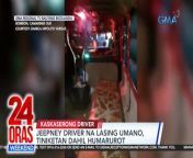 Hindi joyride kundi delikadong biyahe ang sinuong ng mga pasahero ng jeepney na ito sa Camarines Sur. Halos lumipad na kasi sila dahil ang tsuper, kaskasero.&#60;br/&#62;&#60;br/&#62;&#60;br/&#62;24 Oras Weekend is GMA Network’s flagship newscast, anchored by Ivan Mayrina and Pia Arcangel. It airs on GMA-7, Saturdays and Sundays at 5:30 PM (PHL Time). For more videos from 24 Oras Weekend, visit http://www.gmanews.tv/24orasweekend.&#60;br/&#62;&#60;br/&#62;#GMAIntegratedNews #KapusoStream&#60;br/&#62;&#60;br/&#62;Breaking news and stories from the Philippines and abroad:&#60;br/&#62;GMA Integrated News Portal: http://www.gmanews.tv&#60;br/&#62;Facebook: http://www.facebook.com/gmanews&#60;br/&#62;TikTok: https://www.tiktok.com/@gmanews&#60;br/&#62;Twitter: http://www.twitter.com/gmanews&#60;br/&#62;Instagram: http://www.instagram.com/gmanews&#60;br/&#62;&#60;br/&#62;GMA Network Kapuso programs on GMA Pinoy TV: https://gmapinoytv.com/subscribe