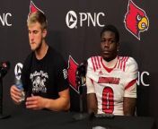 Louisville QB Tyler Shough and WR Chris Bell Spring Game Postgame (4\ 19\ 24) from carolina bell nude