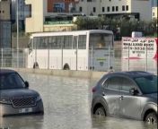Cars abandoned in flooded streets after Dubai experiences record rainfallAP