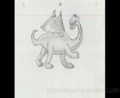 A pencil sketch, of a dragon. Drawn by Scott Snider. Uploaded 04-21-2024.