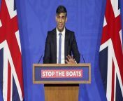 Prime Minister Rishi Sunak has promised the first deportation flight to Rwanda will leave within 12 weeks - but did not share operational details over fears of protests. Report by Alibhaiz. Like us on Facebook at http://www.facebook.com/itn and follow us on Twitter at http://twitter.com/itn
