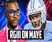 Robert Griffin III joins Taylor Kyles to give hsi take on Drake Maye and where he believes his most likely landing spot is in this draft, and what he belives Maye&#39;s ceiling could be in the NFL.