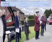 Three plaques have been unveiled in Blackwell commemorating two legendary footballers, William Foulke and Willie Layton, and former colliery workers.