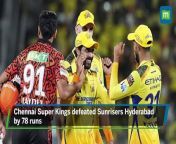 IPL Match Highlights Match 46 _ Chennai Super Kings Beat Sunrisers Hyderabad By 78 Runs from chennai aunty openin