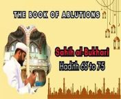 This video explores hadiths 66 - 75 from Sahih Al-Bukhari, specifically focusing on the Book of Ablutions. It provides the English translation of these hadiths, offering a deeper understanding of the Islamic ritual purification practices performed before prayer (ablutions).&#60;br/&#62;&#60;br/&#62;#SahihAlBukhari #Hadith #IslamicStudies #BookOfAblutions #Ablutions #Purification #Prayer #IslamI#FaithEducation #LearnIslam #islam #trending #explore #voiceoffaith