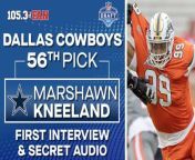 New Dallas Cowboys defensive end Marshawn Kneeland joined the Draft Show to talk about his emotions being drafted by the Cowboys, where he fits in best on the defensive line, and more. Plus, listen to the secret audio of the Cowboys front office telling him he&#39;s been drafted.