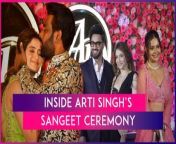 Television actress Arti Singh is set to exchange vows with her partner, Dipak Chauhan on April 25. The pre-wedding celebrations kicked off with a vibrant Haldi ceremony, followed by a colorful Mehendi celebration. Adding to the excitement, a star-studded Sangeet ceremony took place, further elevating the festive spirit. On April 23rd, Arti hosted her Sangeet ceremony in Mumbai, graced by several television celebrities, including Ankita Lokhande, accompanied by her husband Vicky Jain, Rashami Desai, and Devoleena Bhattacharjee, Karan Singh Grover, Kishwer Merchant, Paras Chhabra, and many others.