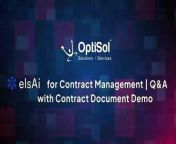 elsAi is a GenAI Copilot designed to be your right-hand AI assistant in procurement management. It uses artificial intelligence to automate tasks and provide valuable insights, making the entire procurement process smoother and more efficient.&#60;br/&#62;&#60;br/&#62;https://www.optisolbusiness.com/contract-management
