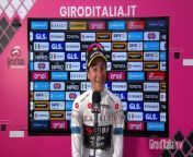 Cian Uijtdebroeks (Team Visma &#124; Lease a Bike) reaction after Stage 6 and always in Maglia Bianco.&#60;br/&#62;&#60;br/&#62;Video : @GirodItalia&#60;br/&#62;