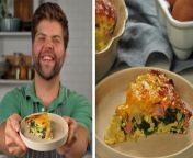 In this video, Matthew Francis shows you how to make a decadent ham and spinach quiche for breakfast, lunch, or dinner! Protein-packed eggs, ham, and veggies take the center stage in this baked meal. Unlike other quiche recipes, this one skips out on the crust to keep cooking and prep as low-effort as possible. After the ham and spinach mixture comes together, bake the dish in the oven until it takes on a fluffy and golden brown appearance.