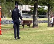 A surfer has died after being found with stab wounds at a popular New South Wales beach. The 22-year-old had just come out of the water this morning at Coffs Harbour when he was attacked. Police are still searching for the offender who they believe was not known to the victim.