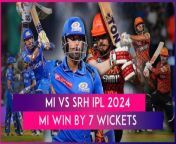 Mumbai Indians beat Sunrisers Hyderabad by seven wickets in IPL 2024, with Suryakumar Yadav scoring a remarkable century. This was Mumbai Indians&#39; fourth win of the season.&#60;br/&#62;