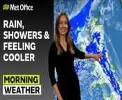 A band of rain will slowly and sporadically shift northeastwards through the day, reaching eastern and northern parts of the UK, with locally heavy bursts in places.Elsewhere, tending to brighten up with some sunshine but also scattered showers, potentially heavy across parts of southwest England. Much cooler across eastern England – This is the Met Office UK Weather forecast for the morning of 14/05/24. Bringing you today’s weather forecast is Honor Criswick