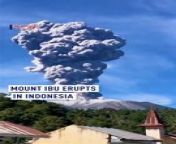 #Indonesia&#39;s Mount Ibu #volcano erupted early Monday. &#60;br/&#62;&#60;br/&#62;Ash clouds from the eruption reportedly stretched up to 5km into the air. &#60;br/&#62;&#60;br/&#62;Mt. Ibu is situated on the remote island of Halmahera. &#60;br/&#62;&#60;br/&#62;Local media reported that the eruption came after a weekend of geological activity and a smaller eruption on Friday. &#60;br/&#62;&#60;br/&#62;Indonesia is home to over 100 active volcanoes. &#60;br/&#62;&#60;br/&#62;#explore #volcanology #volcanoeruption #island #volcanic #nature