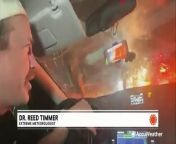 Extreme meteorologist Dr. Reed Timmer reported live from a chaotic scene in Texas as large hail caused serious damage on the evening of April 1.