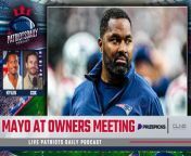 Taylor Kyles of CLNS Media and Zack Cox discuss Patriots head coach Jerod Mayo&#39;s comments from NFL League Meetings, including their approach to rebuilding, continued attempts to weaponize the offense, and more!&#60;br/&#62;&#60;br/&#62;This episode of the Patriots Daily Podcast is brought to you by:&#60;br/&#62;&#60;br/&#62;Prize Picks! Get in on the excitement with PrizePicks, America’s No. 1 Fantasy Sports App, where you can turn your hoops knowledge into serious cash. Download the app today and use code CLNS for a first deposit match up to &#36;100! Pick more. Pick less. It’s that Easy! &#60;br/&#62;&#60;br/&#62;Football season may be over, but the action on the floor is heating up. Whether it’s Tournament Season or the fight for playoff homecourt, there’s no shortage of high stakes basketball moments this time of year. Quick withdrawals, easy gameplay and an enormous selection of players and stat types are what make PrizePicks the #1 daily fantasy sports app!&#60;br/&#62;&#60;br/&#62;#Patriots #NFL #NewEnglandPatriots