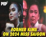 Jamie Rivera, Jenine Desiderio, Tanya Manalang, Gerald Santos, Menchu Lauchengco-Yulo, and Cocoy Laurel talk about the new production of Miss Saigon.&#60;br/&#62;&#60;br/&#62;They were interviewed after they watched the restaging of the musical at the Solaire Theater, on March 26, 2024.&#60;br/&#62;&#60;br/&#62;#misssaigon #musical #pepgoesto &#60;br/&#62;&#60;br/&#62;Video: Carlo Orosa&#60;br/&#62;Edit: Rommel Llanes&#60;br/&#62;&#60;br/&#62;Subscribe to our YouTube channel! https://www.youtube.com/@pep_tv&#60;br/&#62;&#60;br/&#62;Know the latest in showbiz at http://www.pep.ph&#60;br/&#62;&#60;br/&#62;Follow us! &#60;br/&#62;Instagram: https://www.instagram.com/pepalerts/ &#60;br/&#62;Facebook: https://www.facebook.com/PEPalerts &#60;br/&#62;Twitter: https://twitter.com/pepalerts&#60;br/&#62;&#60;br/&#62;Visit our DailyMotion channel! https://www.dailymotion.com/PEPalerts&#60;br/&#62;&#60;br/&#62;Join us on Viber: https://bit.ly/PEPonViber&#60;br/&#62;&#60;br/&#62;Watch us on Kumu: pep.ph