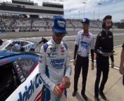 Kyle Larson will lead the field to the green flag for the Cup Series race at Richmond Raceway with teammate Chase Elliott to his outside.